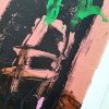 Pink Garden - Drawing on Vintage Paper - Image 3