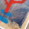 Red Tree - Drawing on Vintage Magazine Page - Image 2