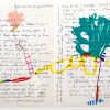 Colorful Letter - Drawing on Vintage Handwritten Letter