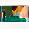 Green Garden - Acrylic on Vintage Paper - Image 2