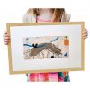 Brown Brushstroke - Drawing on Orange Vintage Paper - Image 2