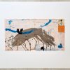 Brown Brushstroke - Drawing on Orange Vintage Paper - Image 5