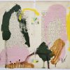 Pink Garden - Drawing on Vintage Book Page