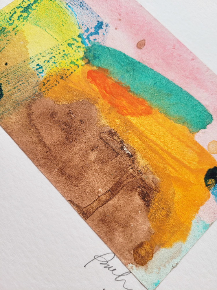 Imaginary Landscape III - Painting on Paper - Image 3