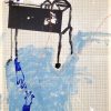 Graph II - Acrylic on Vintage Paper