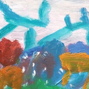 Garden XIII - Painting on Wood