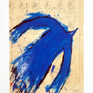 Poetic Bird XXXI - Painting on Vintage Paper