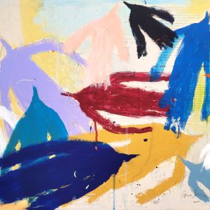 Poetic Birds in Color - Painting on Wood Panel