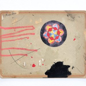 Landscape IV - Drawing on Vintage Card